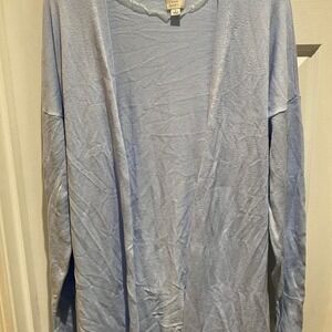 A New Day Light Blue Open Front Cardigan Sweater Size L
